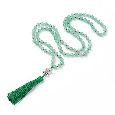 Tassel Pendant Necklaces NJEW-P191-A06-1
