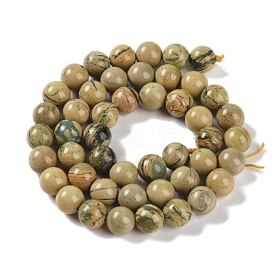 Natural Verdite Stone Beads Strands G-P530-B07-03-1