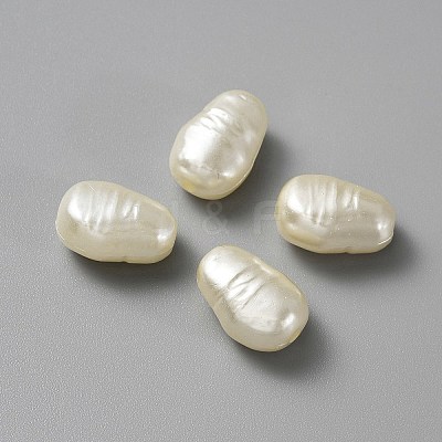 ABS Plastic Imitation Pearl Beads PEAR-WH0004-06-1