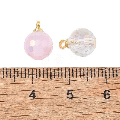 Electroplate Glass Pendants PALLOY-JF05532-03-1