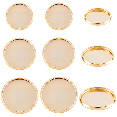 60Pcs 3 Style 304 Stainless Steel Plain Edge Bezel Cups STAS-BBC0007-86-1