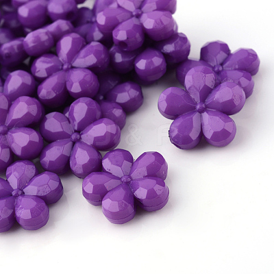 Opaque Acrylic Beads X-SACR-Q128-05-1