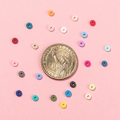 24 Colors Handmade Polymer Clay Beads CLAY-X0011-03A-1
