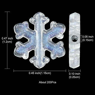 Transparent Acrylic Beads OACR-YW0001-68-1