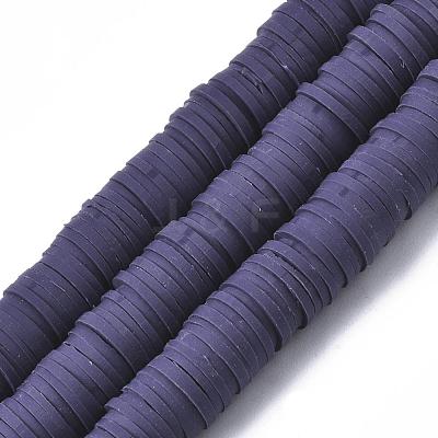 Flat Round Handmade Polymer Clay Beads CLAY-R067-10mm-04-1