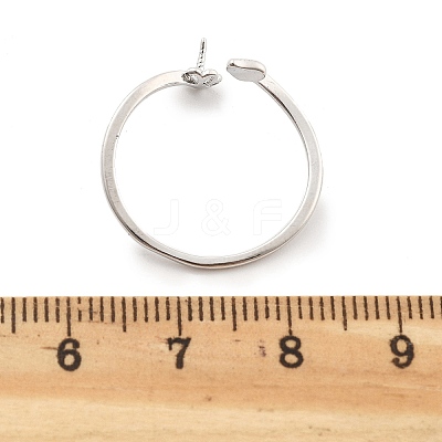 Leaf & Flower  Brass Adjustable Ring Settings KK-G527-01C-P-1