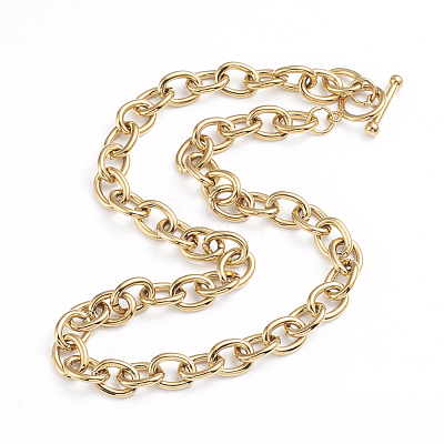 304 Stainless Steel Cable Chains Necklaces X-NJEW-L173-010-G-1