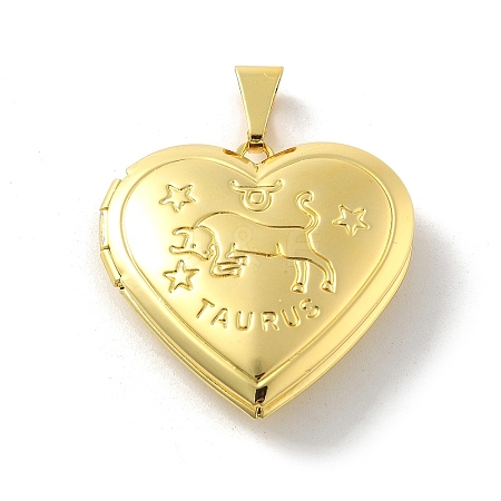 Brass Locket Pendants KK-C092-25G-12-1