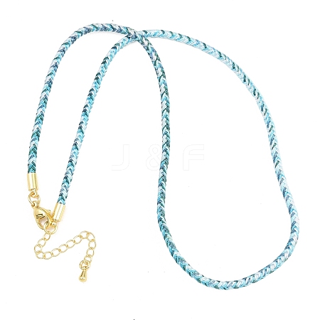 Braided Polycotton Cord Necklaces Making MAK-F038-B20-G-1