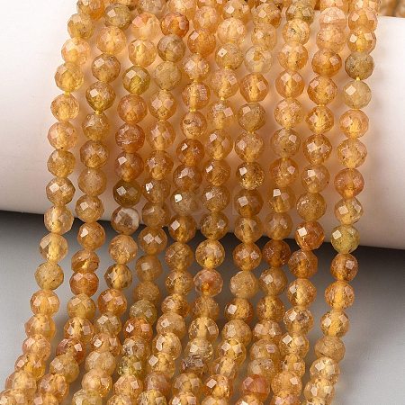 Natural Yellow Tourmaline Beads Strands G-Z106-A08-5mm-1