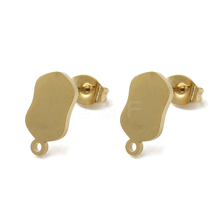 Ion Plating(IP) 304 Stainless Steel Stud Earring Findings STAS-I206-59G-1