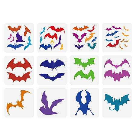PET Hollow Out Drawing Painting Stencils DIY-WH0394-0361-1