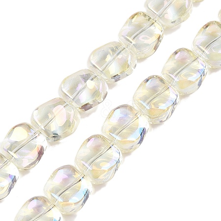 Electroplate Glass Beads Strands EGLA-N012-07D-1