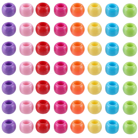 400Pcs Acrylic European Beads MACR-SP0001-02-1