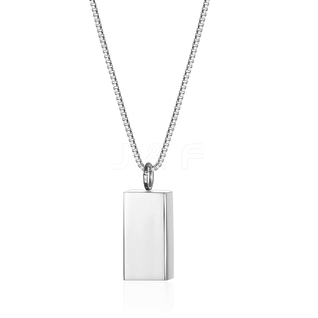 Stainless Steel Geometric Cube Pendant Necklace for Women's Daily Wear QQ0405-2-1