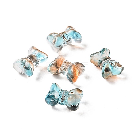 Transparent Spray Painted Glass Beads LS-GLAA-I050-11C-1