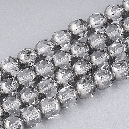 Electroplate Glass Beads Strands EGLA-T019-02I-1