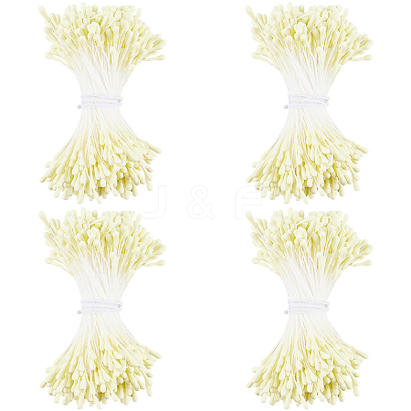 Gypsum with Cotton Cord Artificial Flower Core DIY-WH20007-36A-02-1