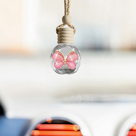 8ML Butterfly Pattern Glass Perfume Bottles Air Freshener Diffuser Bottle Hanging Ornamen PW-WG01BC1-04-1