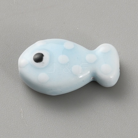 Handmade Porcelain Beads PORC-WH20001-02K-1