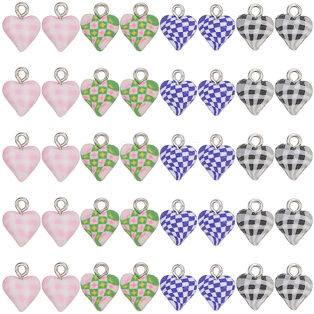 40Pcs 4 Styles Handmade Polymer Clay Charms CLAY-SC0002-91A-1