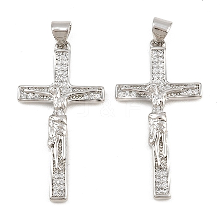 Easter Brass Micro Pave Clear Cubic Zirconia Pendants CU-CBADC6C-09P-01-1