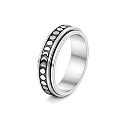 201 Stainless Steel Rotating Fidget Band Ring MATO-PW0001-059A-06-1