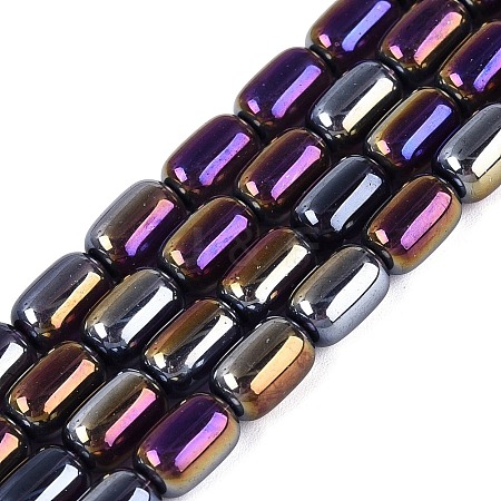 Electroplate Transparent Glass Beads Strands EGLA-Q132-03B-A01-1