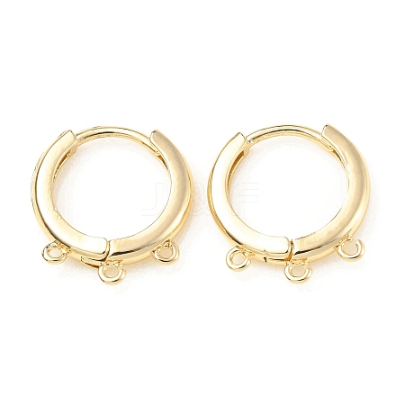 Brass Hoop Earring Finding KK-C024-14KCG-1