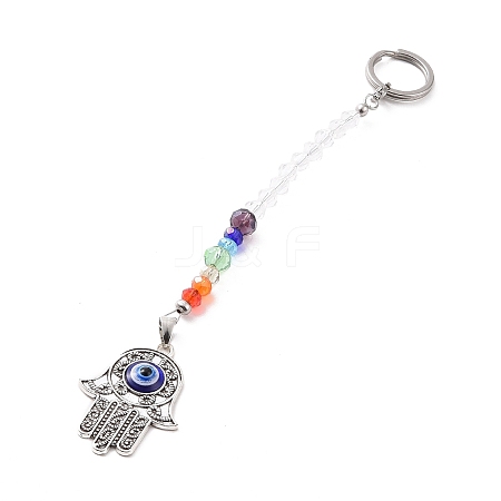 Chakra Glass Dowsing Pendulum Pendants PALLOY-JF01064-1