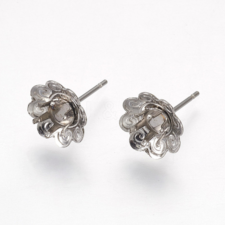 Tarnish Resistant 304 Stainless Steel Ear Stud Components STAS-G187-19P-1