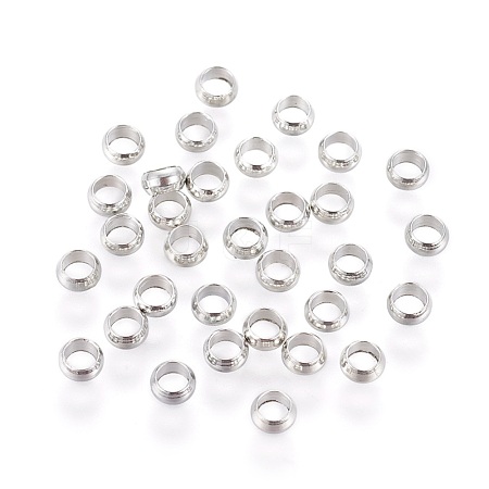 Brass Crimp Beads E002-4mm-P-1