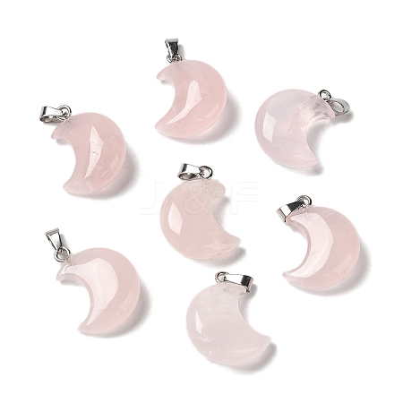 Natural Rose Quartz Pendants G-H035-01P-08-1