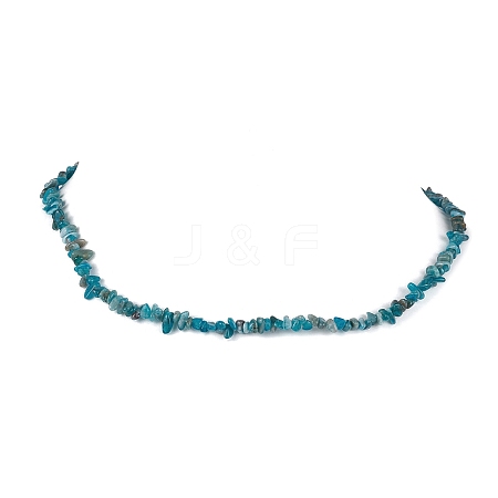 Natural Apatite Chip Beaded Necklace NJEW-JN04616-15-1