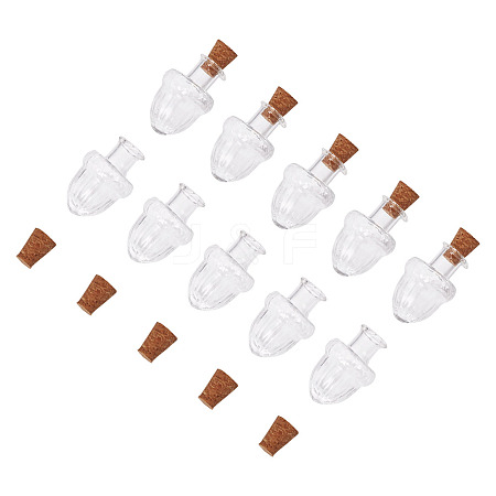 10Pcs Clear Glass Wishing Bottles AJEW-TA0002-85C-1