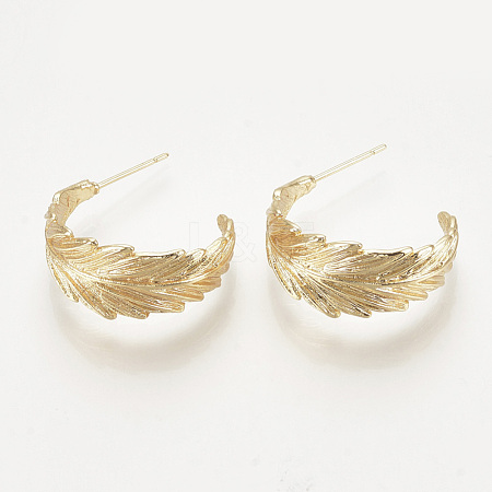 Brass Stud Earrings KK-T027-83G-1
