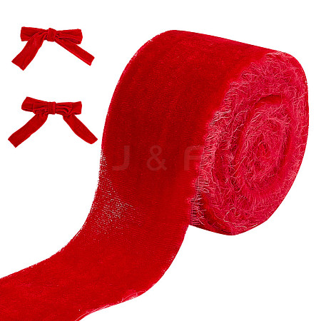 5 Yards Polyester Frayed Ribbon OCOR-WH0082-226A-01-1