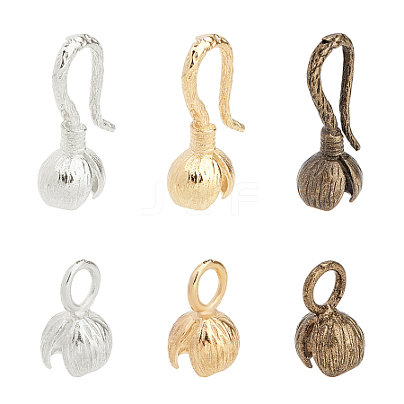 Brass Hook and S-Hook Clasps KK-FH0001-65-RS-1
