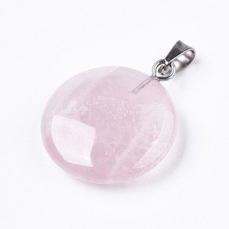 Synthetic Rose Quartz Pendants X-G-R470-012-1