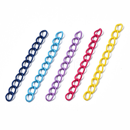 Spray Painted Iron Curb Chain Extender CH-T003-02-1