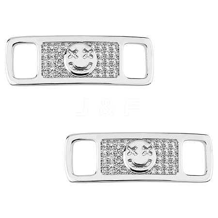 HOBBIESAY 1 Pair Alloy & Cubic Zirconia Shoe Buckle FIND-HY0003-41-1