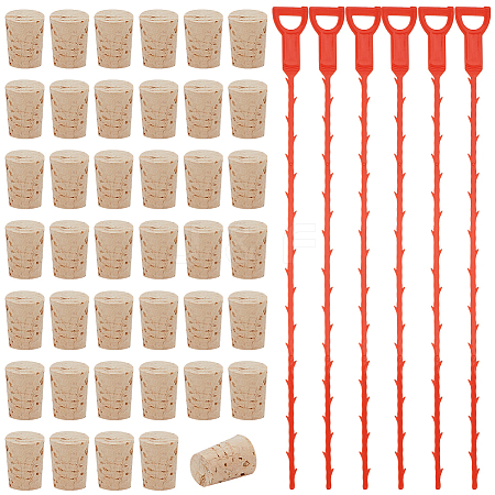 200Pcs Cork Bottle Stoppers FIND-BC0014-56-1
