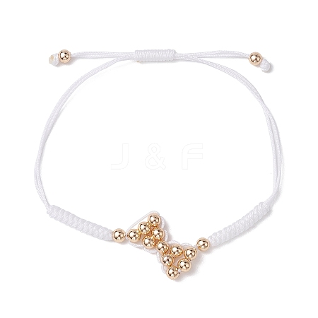 Brass & Nylon Thread Braided Bead Bracelets for Women BJEW-JB10751-01-1