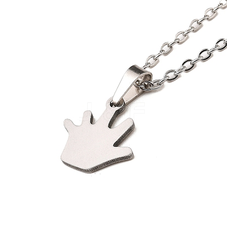 Non-Tarnish Stainless Steel Pendants Necklaces LS-NJEW-K267-01F-P-1