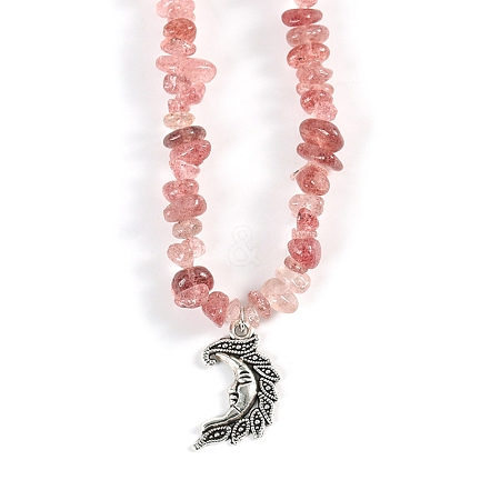 Natural Strawberry Quartz Necklaces PW-WG0A90B-05-1