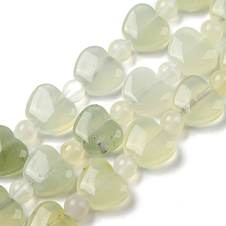 Natural New Jade Beads Strands G-C062-A06-01-1