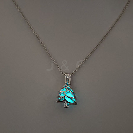 Alloy with Luminous Resin Bead Inside Pendant Necklaces for Women Men FS-WG4D5C2-20-1