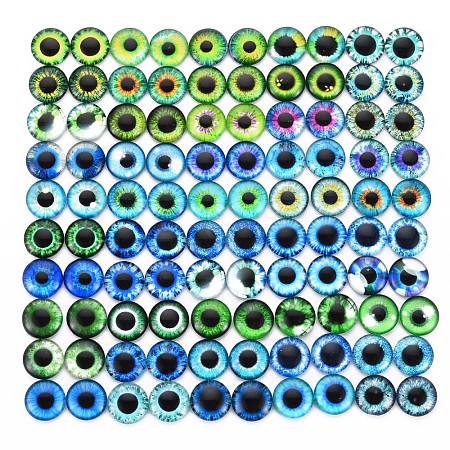 100 Pcs 50 Style Glass Cabochons GLAA-WH0022-87-1