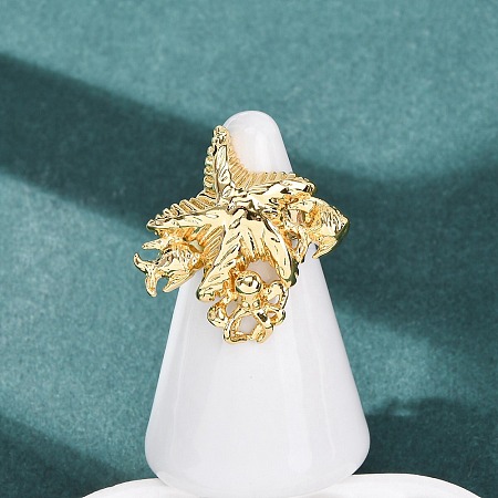 Ocean Brass Cuff Open Rings RJEW-Z129-01G-02-1