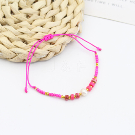  Colorful Beaded Bracelet Sweet and Cute Girl Style Adjustable Imitation Pearl Bracelet Versatile Bracelet AR4716-8-1